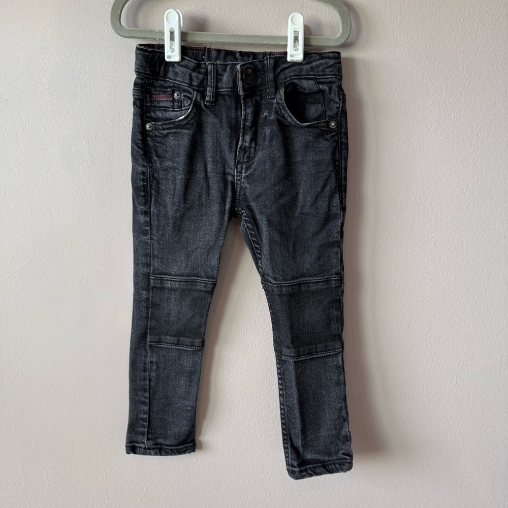 Zara Boys Skinny Black Denim Goods Jeans Size 4 Years